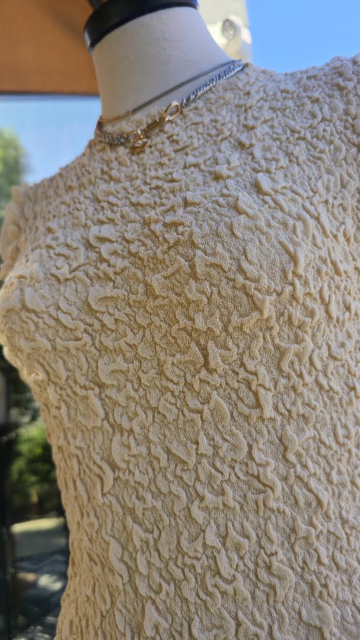 Creme Midi Cloud Dress