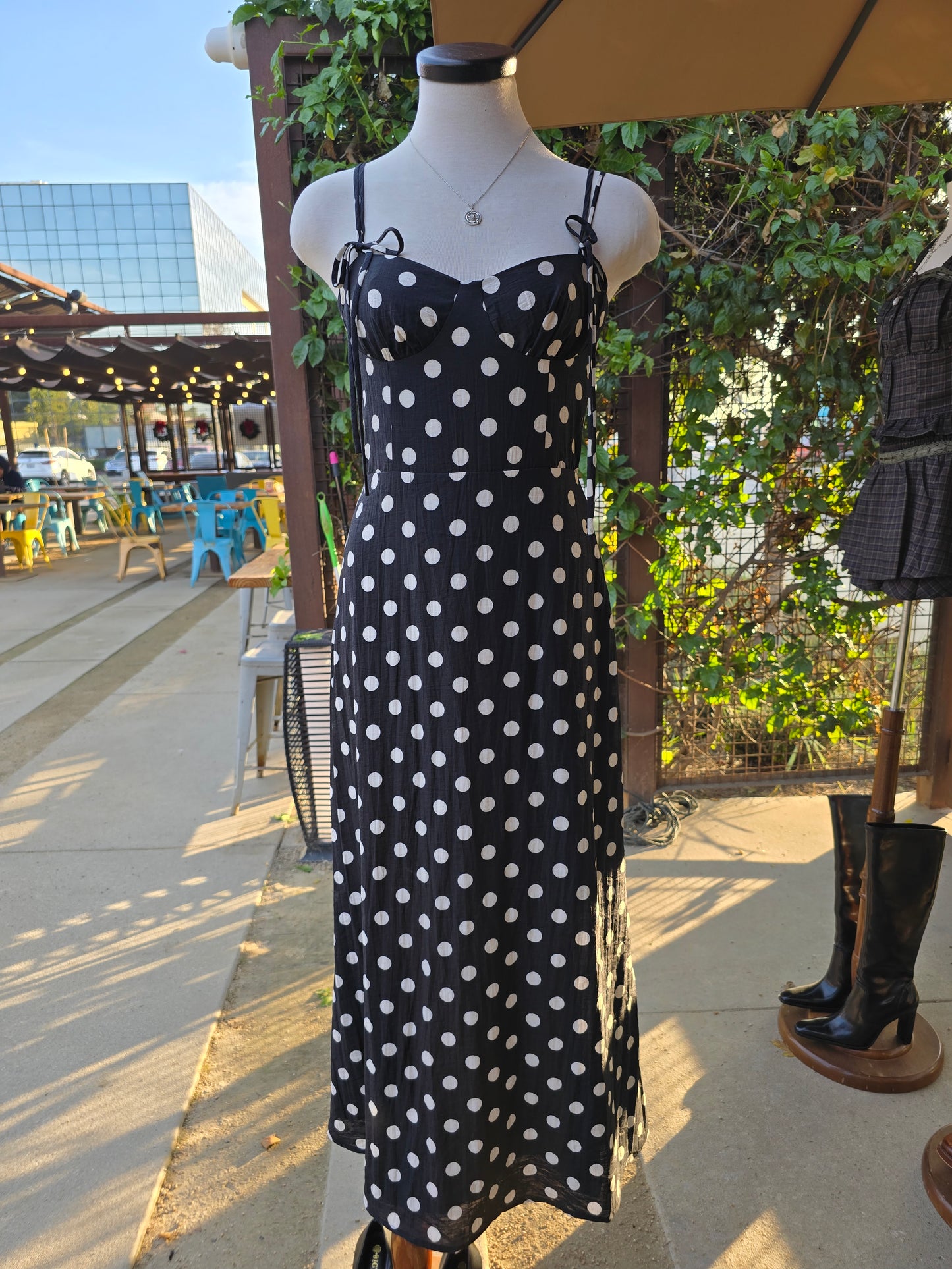 Polka Dot Moonstruck Sleeveless Midi Dress
