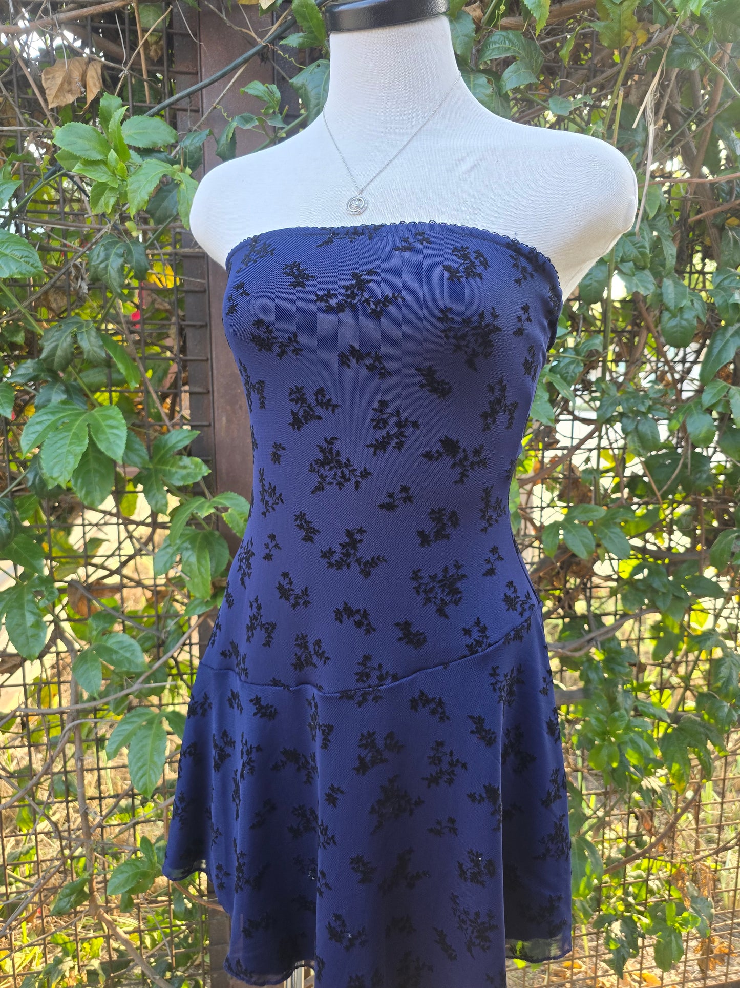 Velvet Midnight Blue Mini Dress