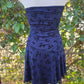 Velvet Midnight Blue Mini Dress