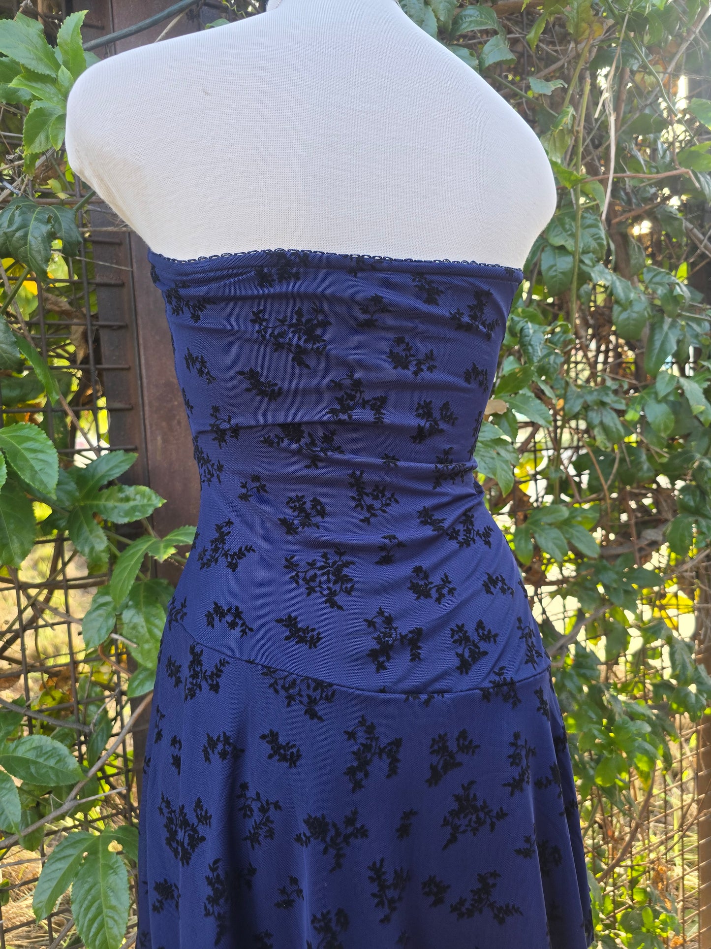 Velvet Midnight Blue Mini Dress