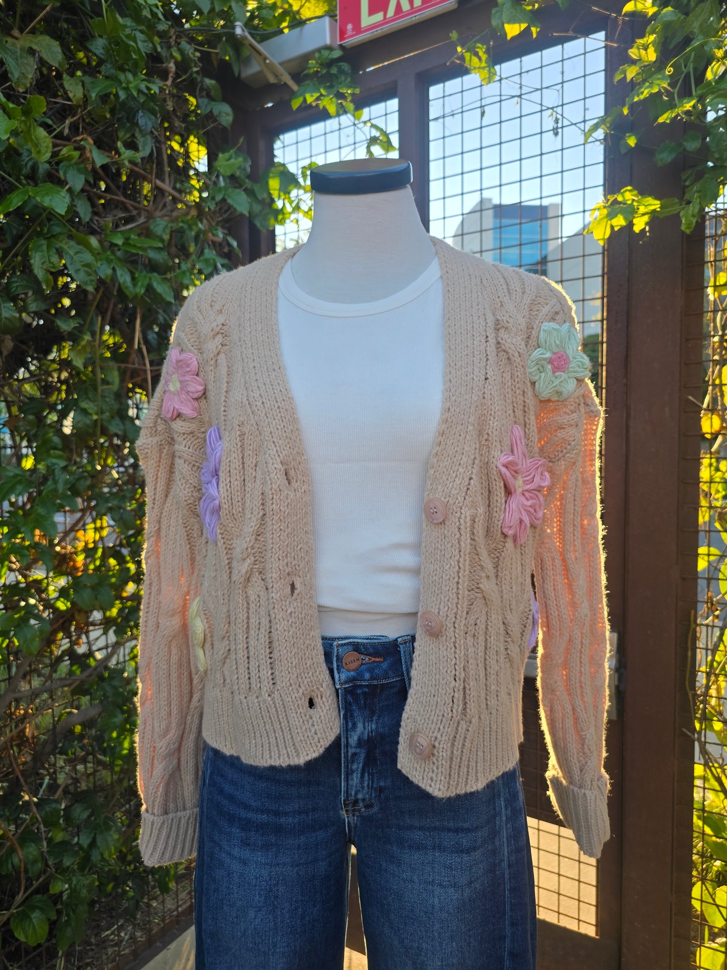Flower Bloom Stitched Sweater