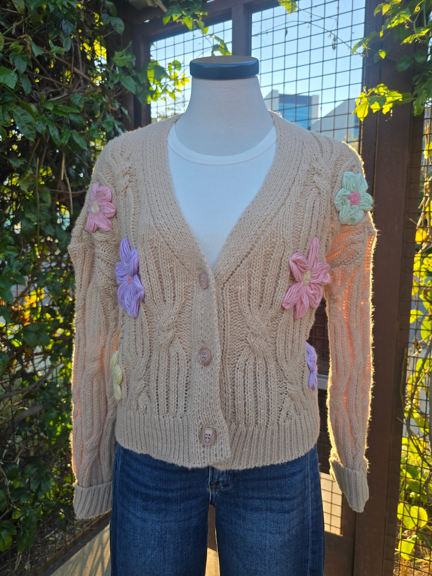 Flower Bloom Stitched Sweater