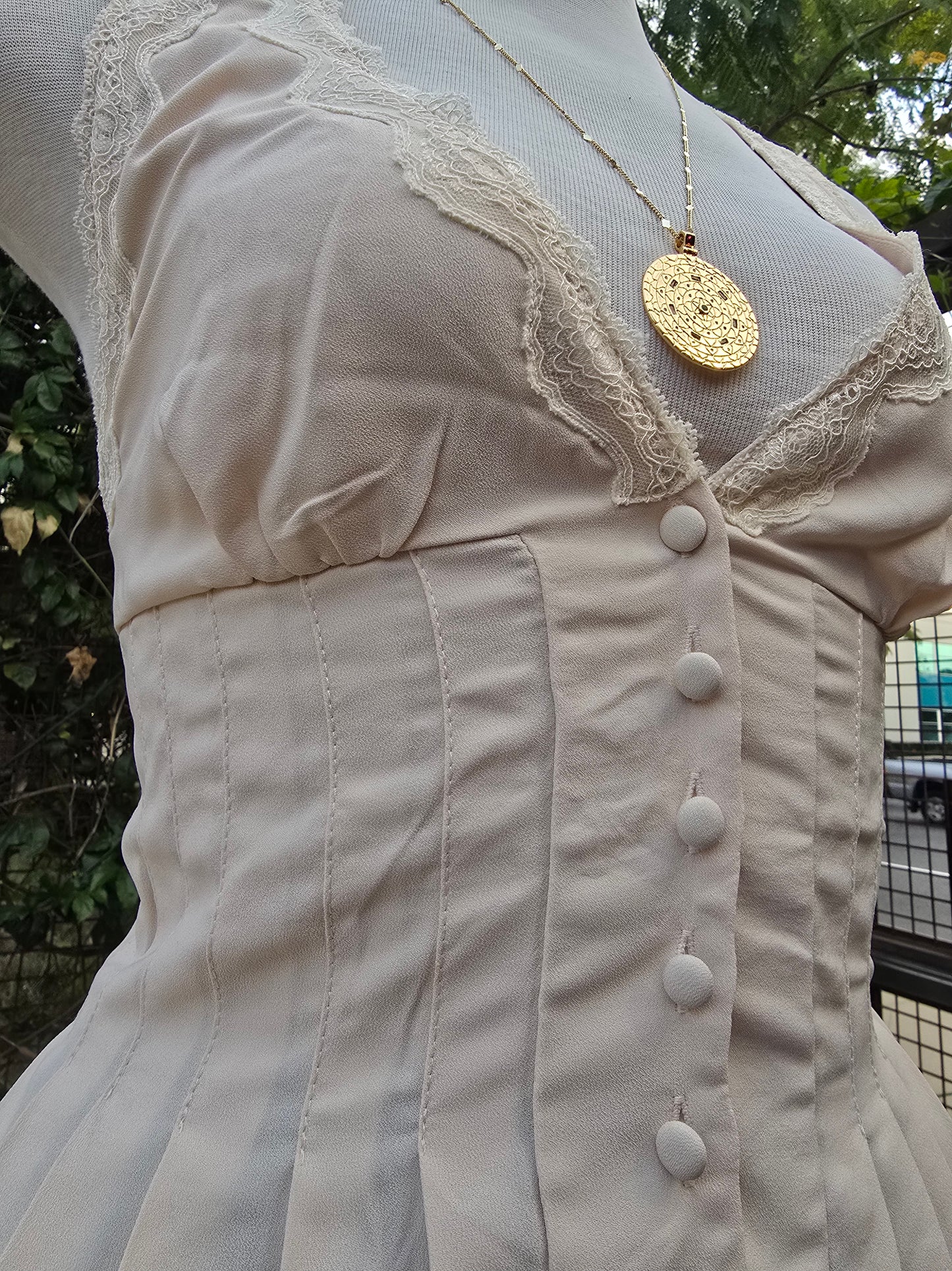 Beige Lace Camisole Top