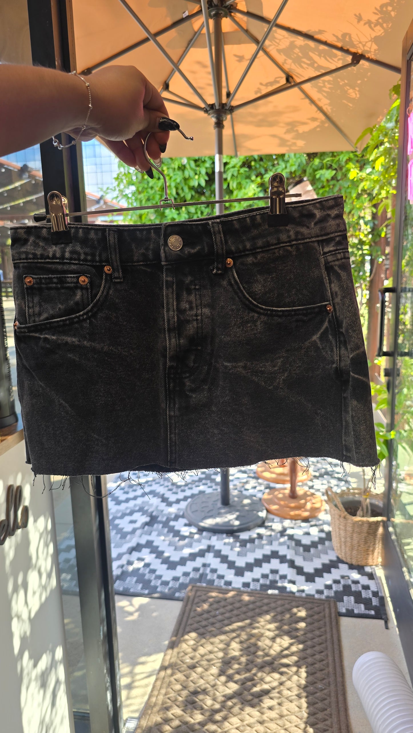 Very Risky Mini Denim Skirt