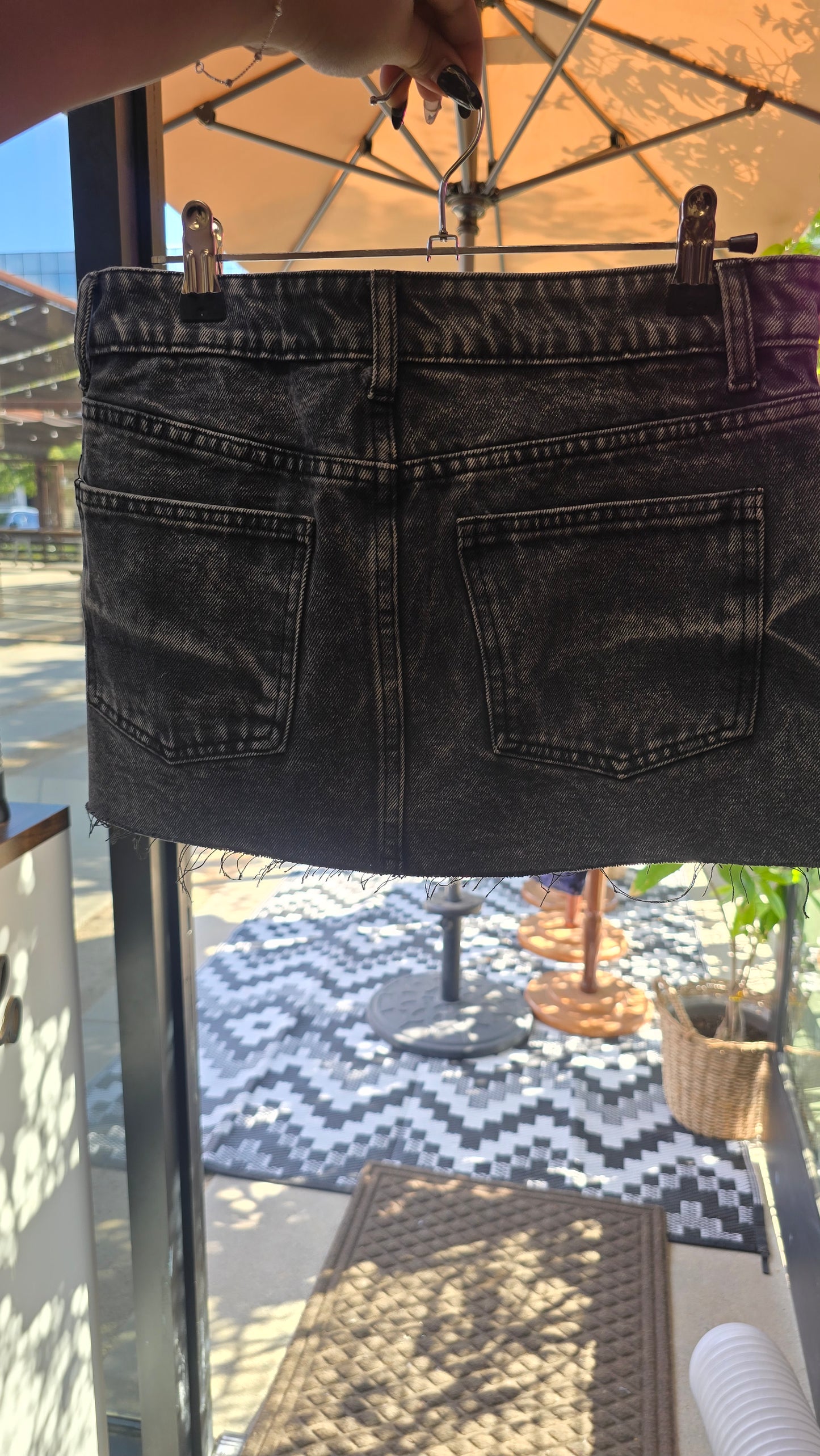 Very Risky Mini Denim Skirt