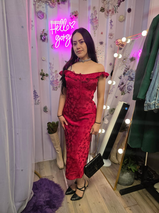 Eat your Heart Out Red Midi Dress