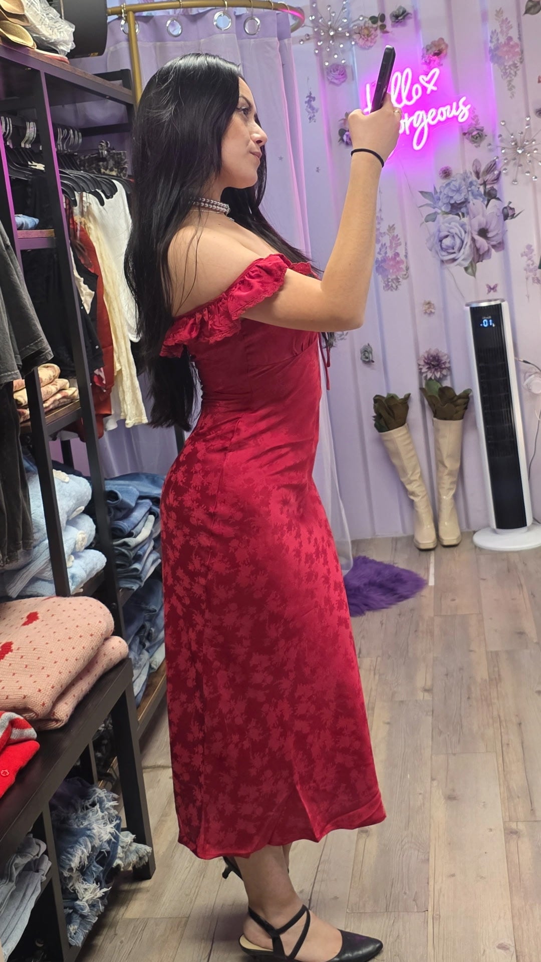 Eat your Heart Out Red Midi Dress